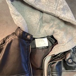 zara | faux leather biker jacket